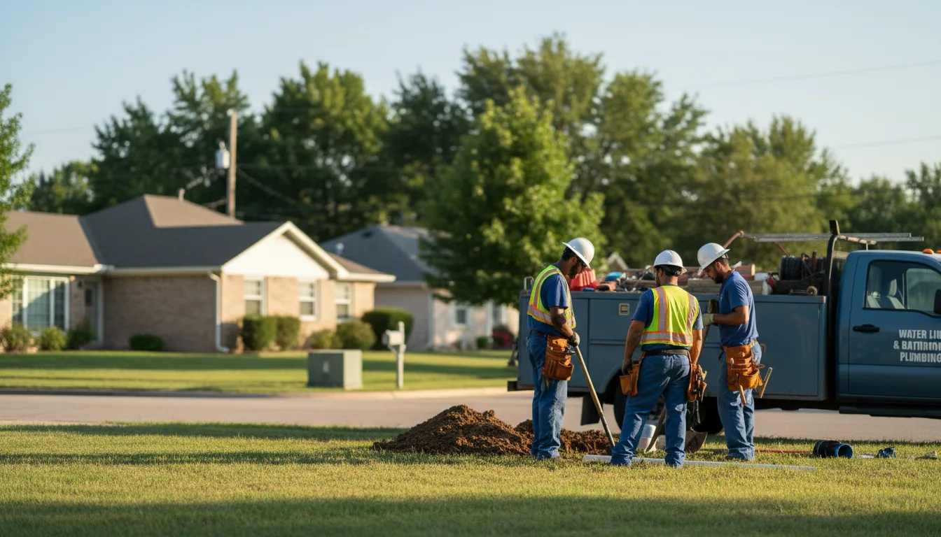 Residential water line and bathroom plumbing service in Kirbyville, TX